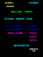 Rolling Crash title screen