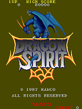 Dragon Spirit title screen