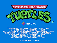 Teenage Mutant Ninja Turtles title screen