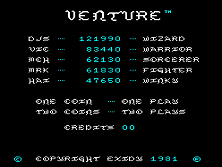 Venture title screen