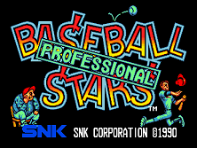 Baseball Stars Professional title screen
