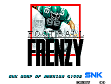 Football Frenzy title screen