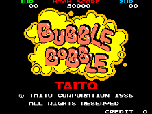 Bubble Bobble title screen