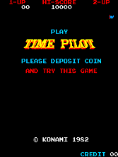 Time Pilot title screen