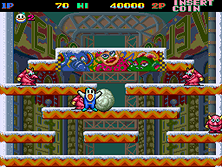 Snow Bros. gameplay screen shot