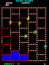 Amidar gameplay screen shot