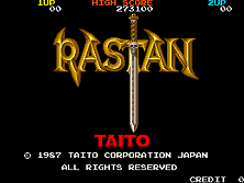 Rastan title screen