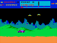 Moon Patrol gameplay screen shot