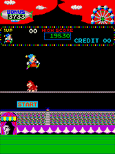Circus Charlie gameplay screen shot