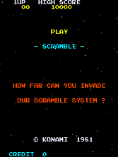 Scramble title screen