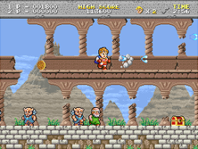 Legend of Hero Tonma gameplay screen shot