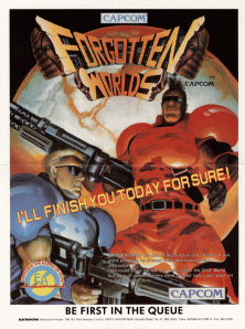 Forgotten Worlds promotional flyer
