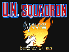 UN Squadron title screen