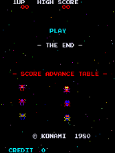 End, The title screen