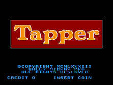 Tapper title screen
