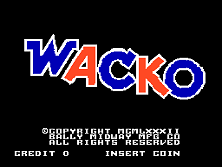 Wacko title screen