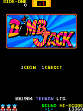 Bomb Jack title screen