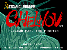 Chelnov: The Atomic Runner title screen