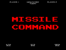 Missile Command title screen