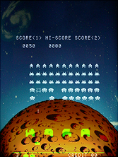 Space Invaders gameplay screen shot