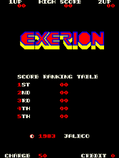 Exerion title screen