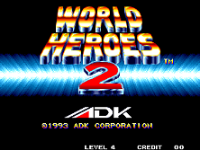 World Heroes 2 title screen