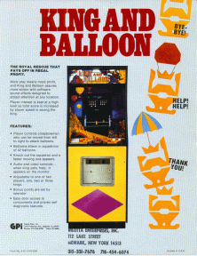 King & Balloon promotional flyer