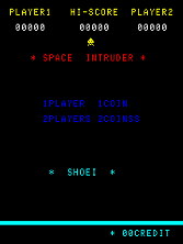 Space Intruder title screen