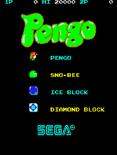 Pengo title screen