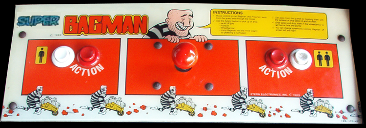 Super Bagman control panel