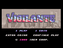 Vigilante title screen