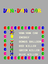 Van Van Car title screen