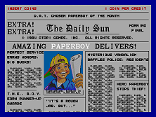 Paperboy title screen