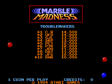 Marble Madness title screen