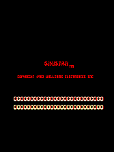 Sinistar title screen
