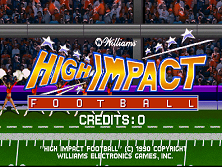 High Impact Football title screen