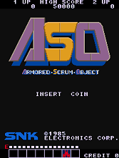 Alpha Mission (ASO - Armored Scrum Object) title screen