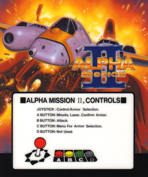 Alpha Mission II (ASO - Armored Scrum Object 2) marquee