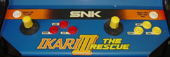 Ikari III: The Rescue control panel